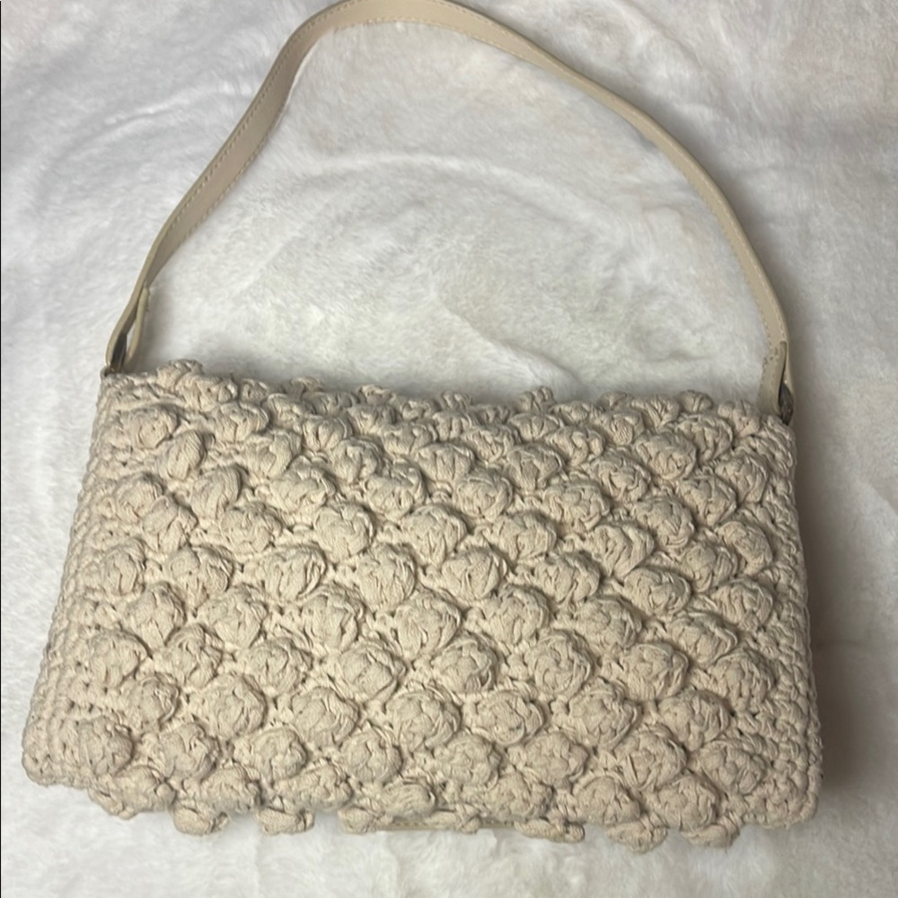 No Boundaries Cream Woven Shoulder Bag - Picture 5 of 11